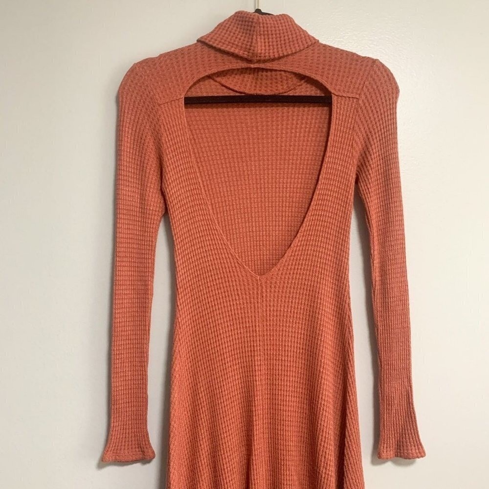 Lulus Never Say Goodbye Terra Cotta Backless Swing Dress Size M - Picture 8 of 11